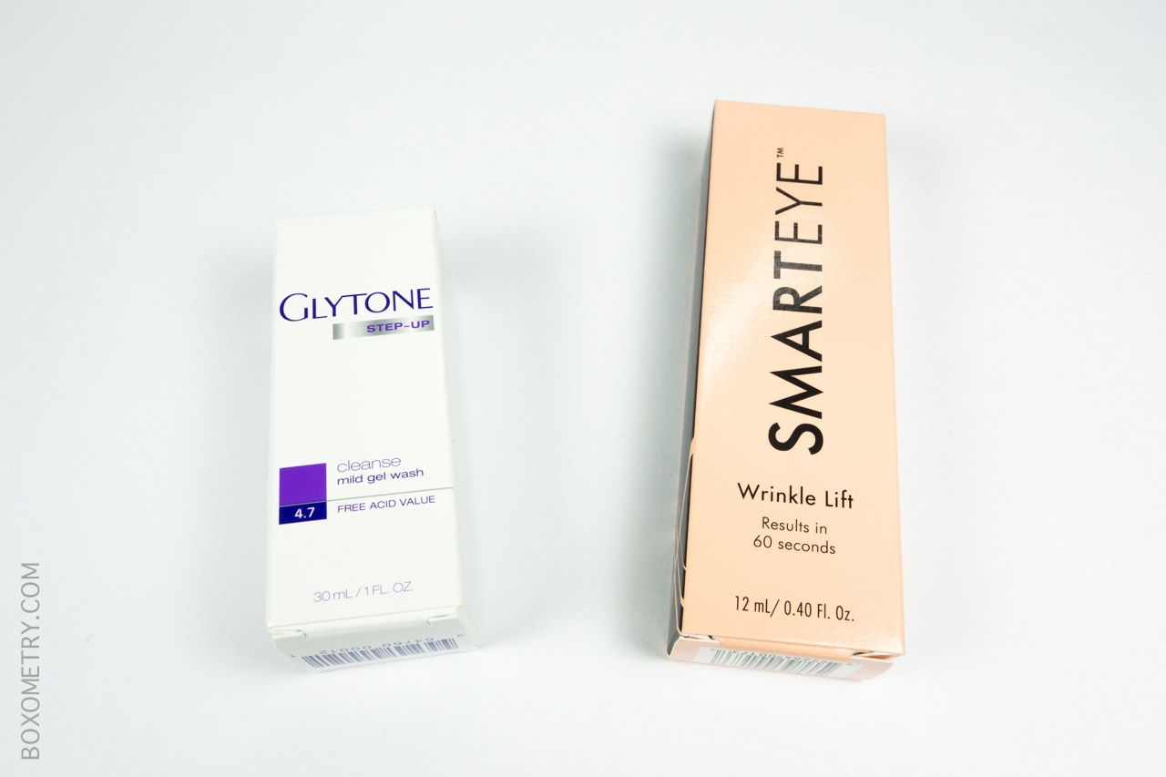 Boxometry BeautyFIX August 2015 Review - Glytone Mild Gel Wash and SmartFX SmartEye Wrinkle Lift