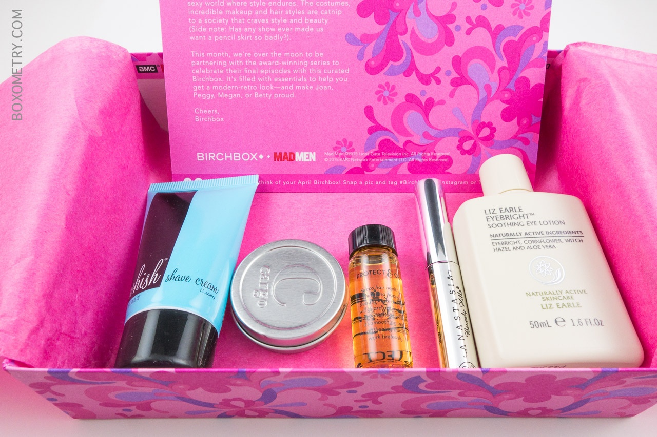 Birchbox April 2015 Mad Men Box Content