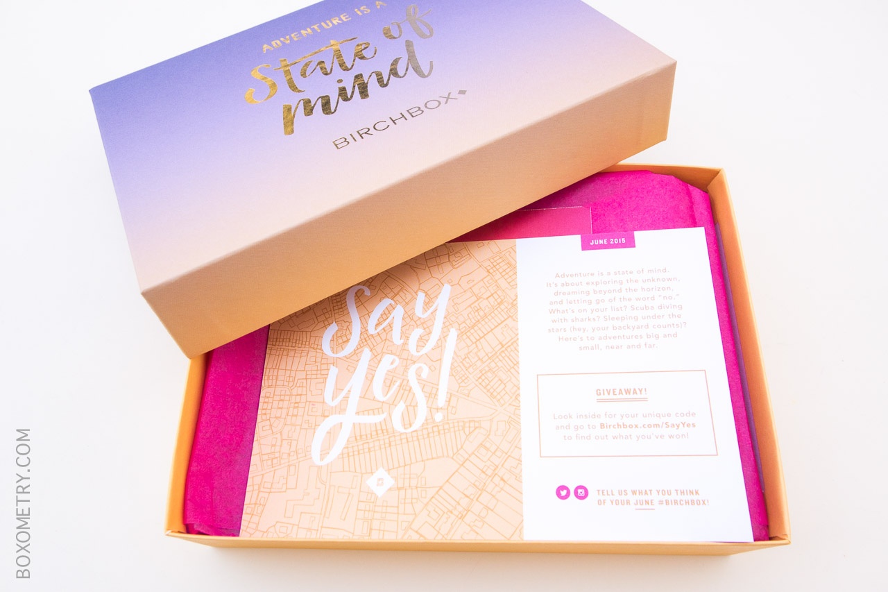 Boxometry Birchbox June 2015 Review - Adventure Box