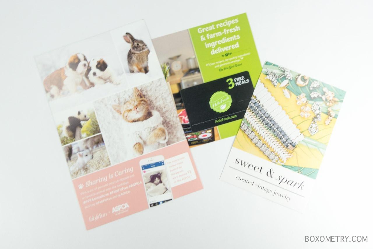 FabFitFun Winter 2015 Boxometry Review - Sweet & Spark Gift Card