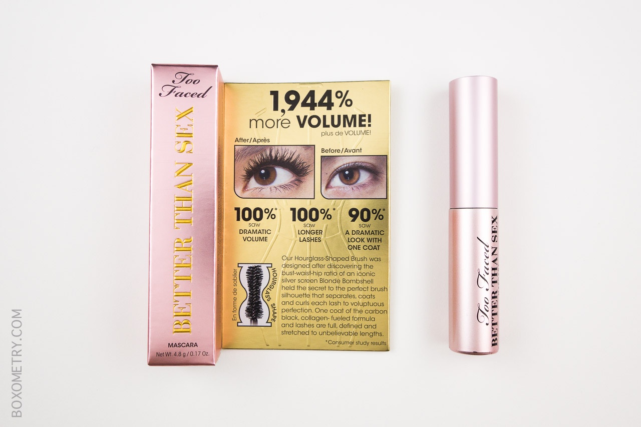 Boxometry GlossyBox June 2015 Review - Too Faced Cosmetics Better Than Sex Mascara