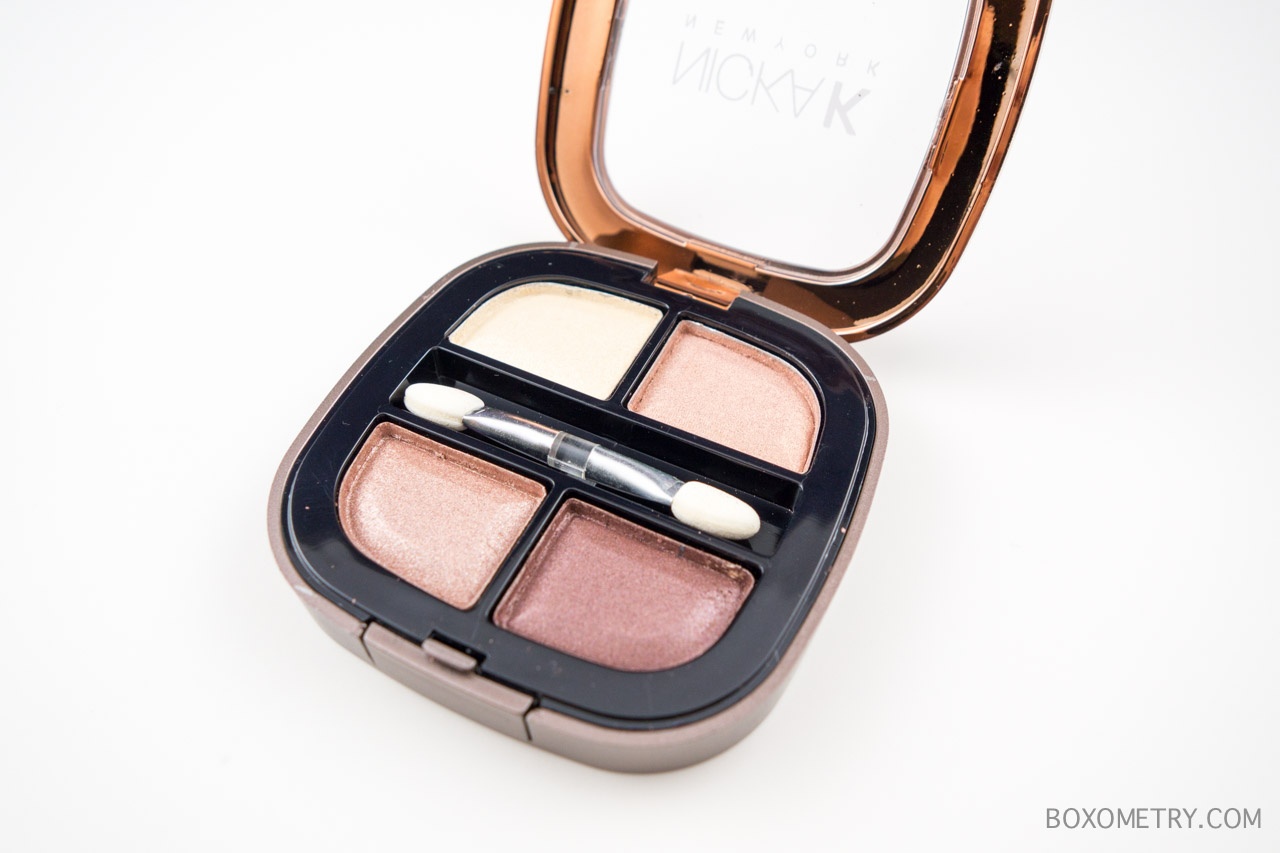 Boxometry Ipsy July 2015 Review - Nicka K New York HQ Quad Eyeshadow