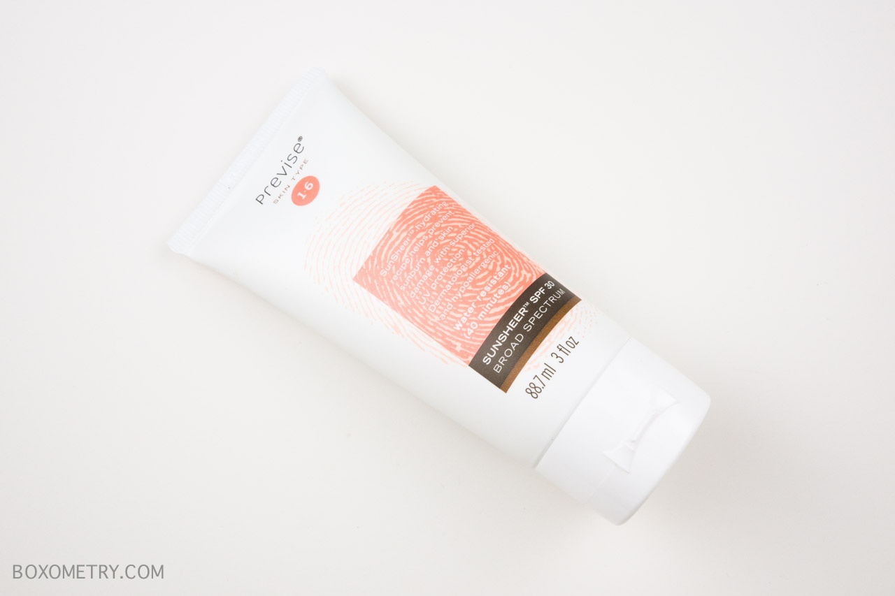 Boxometry Kloverbox July 2015 Review - Previse Skincare SunSheer SPF 30 Sunscreen