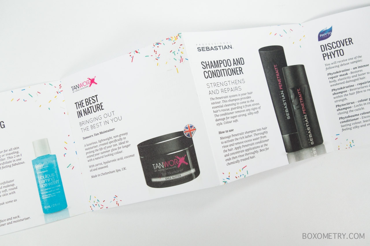 Boxometry Look Fantastic Beauty Box September Review - Detail Card