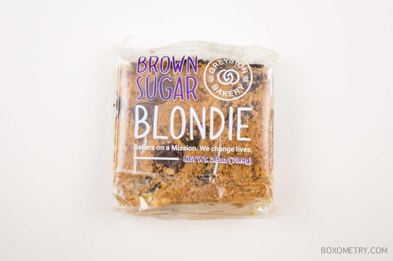 Boxometry Orange Glad July 2015 Review - Brown Sugar Blondie (Greyston Bakery)