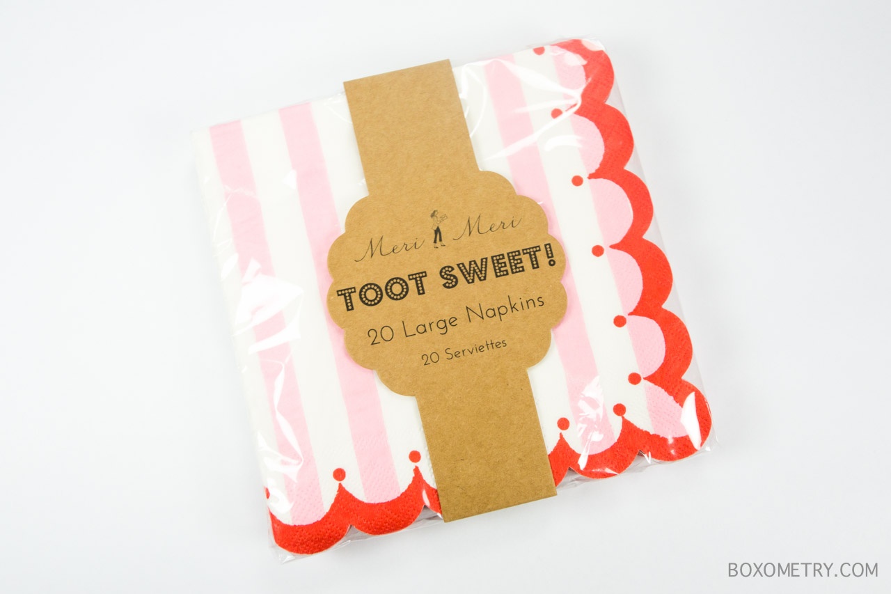 Boxometry POPSUGAR Must Have August Review - Meri Meri Toot Sweet Stripe Napkins