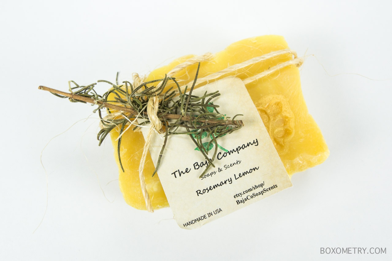 Boxometry Prospurly August 2015 Review - Baja Soaps Rosemary Shampoo Bar