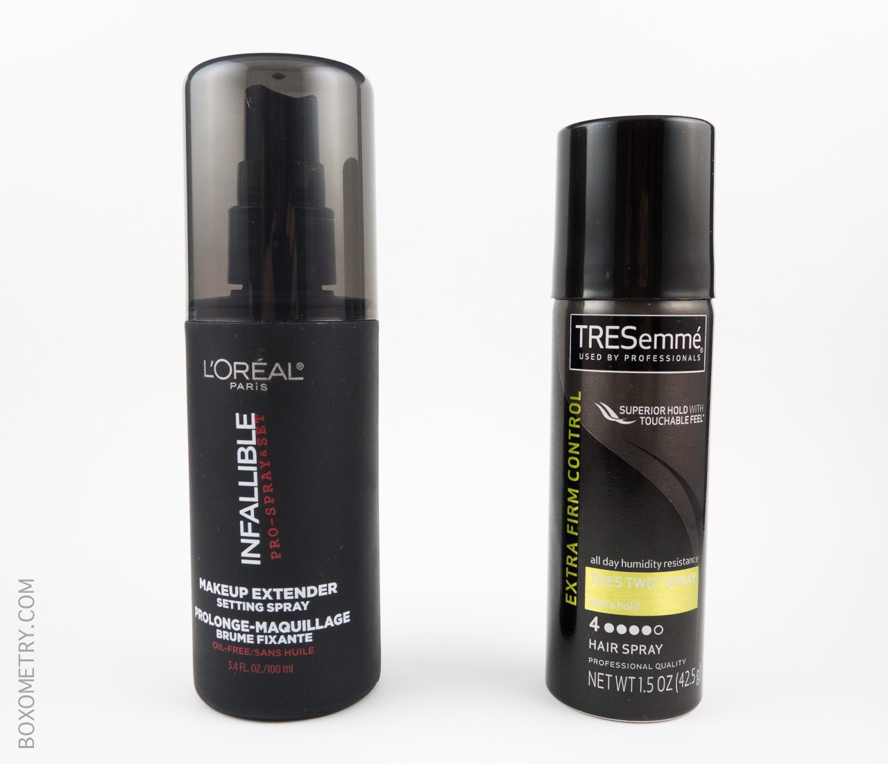 L'Oréal Paris Infallible Pro-Spray & Set and TRESemmé TRES Two Extra Hold Hairspray